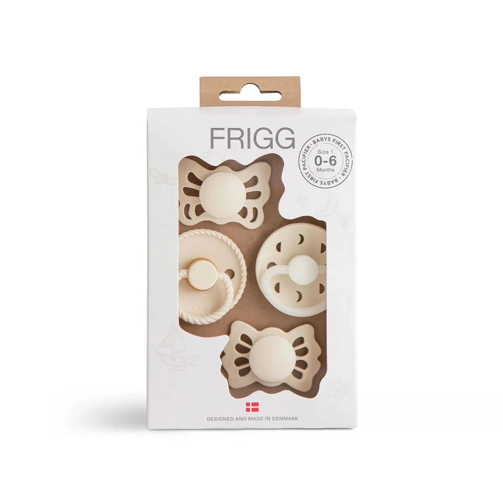 Frigg Baby’s Premier lot de 4 sucettes - Moonlight Sailing T1 - 0-6 mois