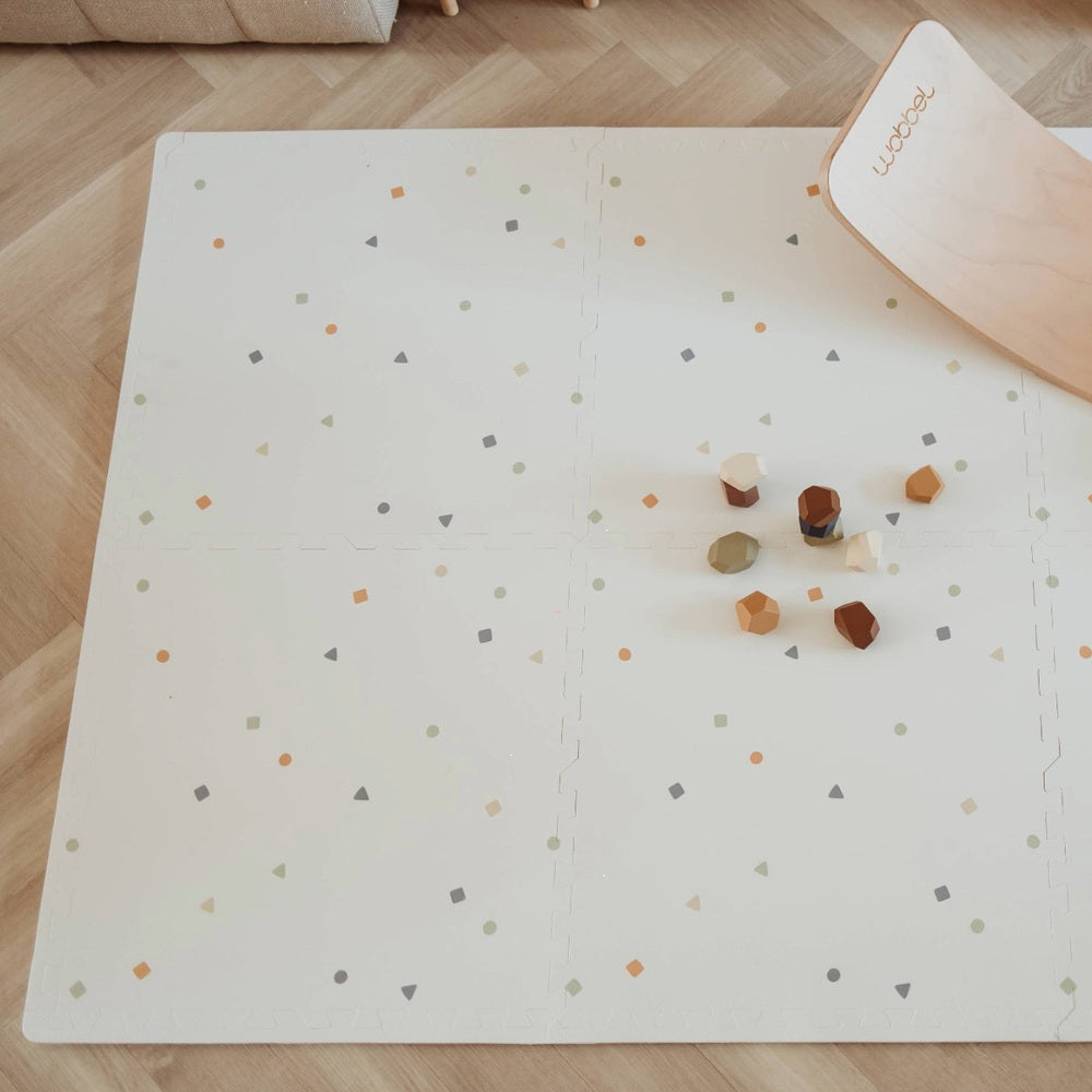 Play&Go Tapis de jeu puzzle - Eevaa 2-en-1 tapis puzzle/boîte de rangement - design carte du monde coloré