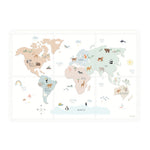 Tapis de jeu puzzle Play&Go - Eevaa 2In1 tapis puzzle/boîte de rangement - carte du monde colorée