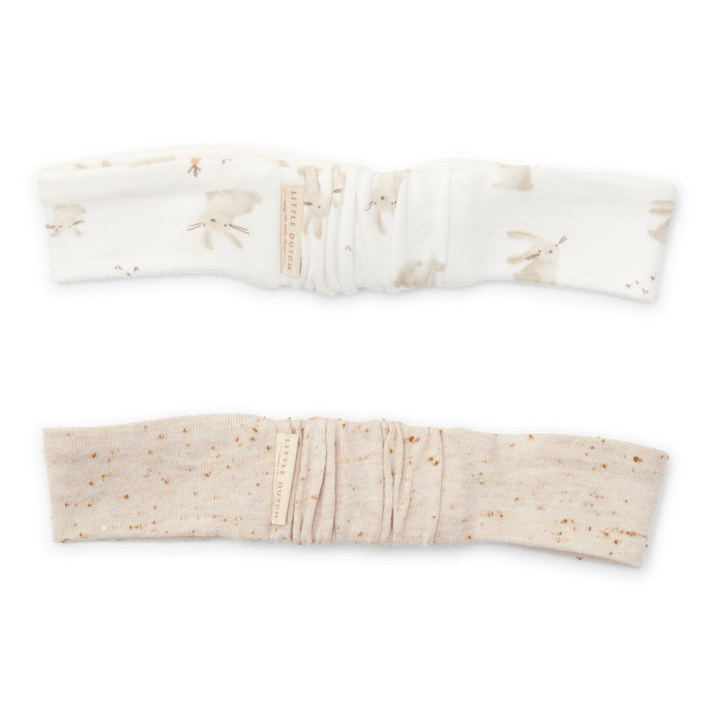 Bandeaux Little Dutch, lot de 2, Newborn Naturals - Sable/Bébé lapin