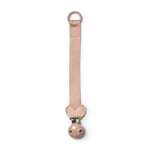 Attache-tétine Elodie bois - Cœur rose blush