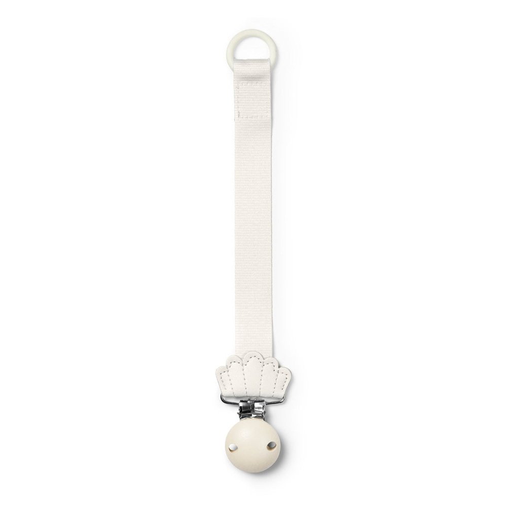 Attache-sucette Elodie en bois - Vanilla White