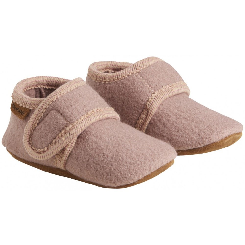 Slippers en laine - vieux rose -