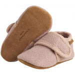 Chaussons en laine - vieux rose -