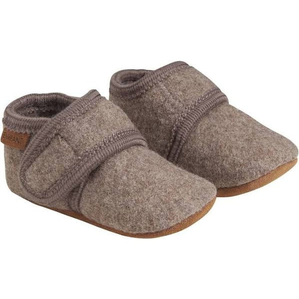 Chaussons en laine - Noyer -