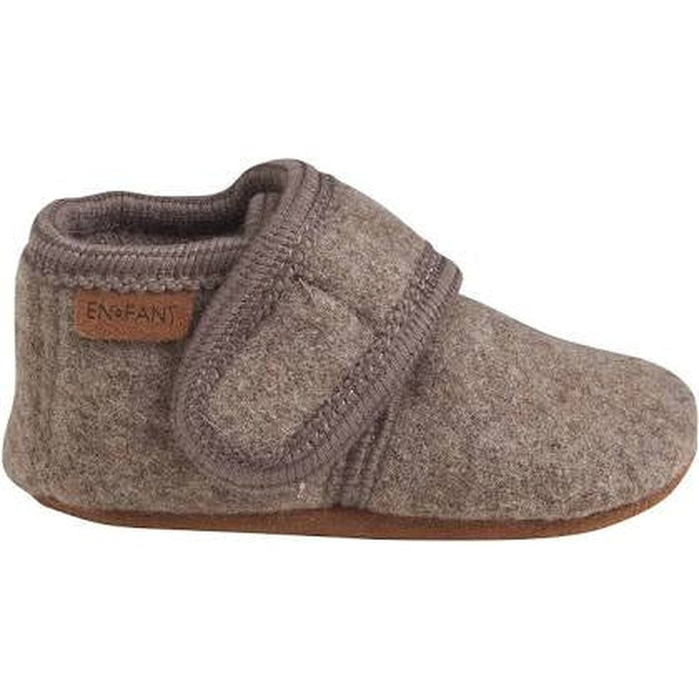 Chaussons en laine - Noyer -