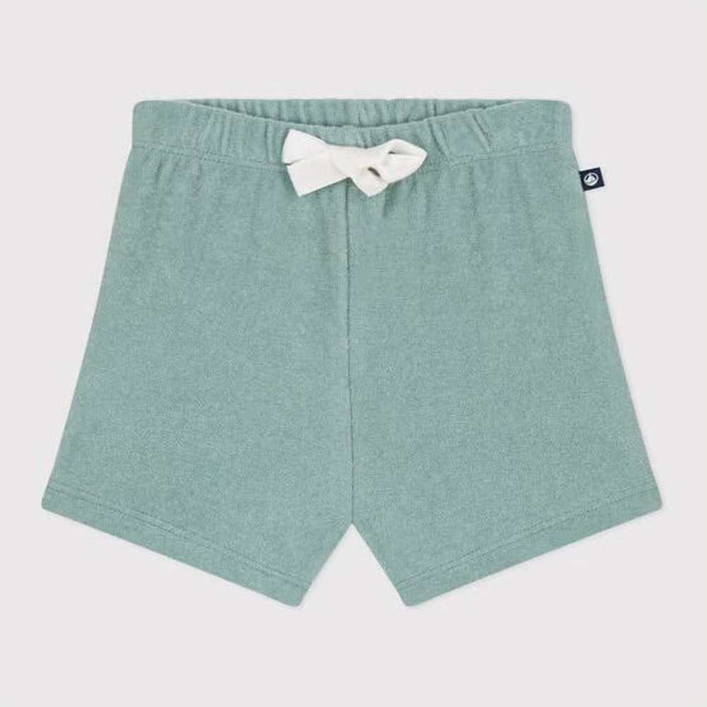 Short bébé Petit Bateau en éponge de coton vert