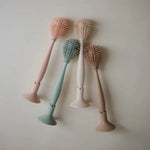 Mushie Brosse à biberon en silicone - Nettoyage des biberons - Blush
