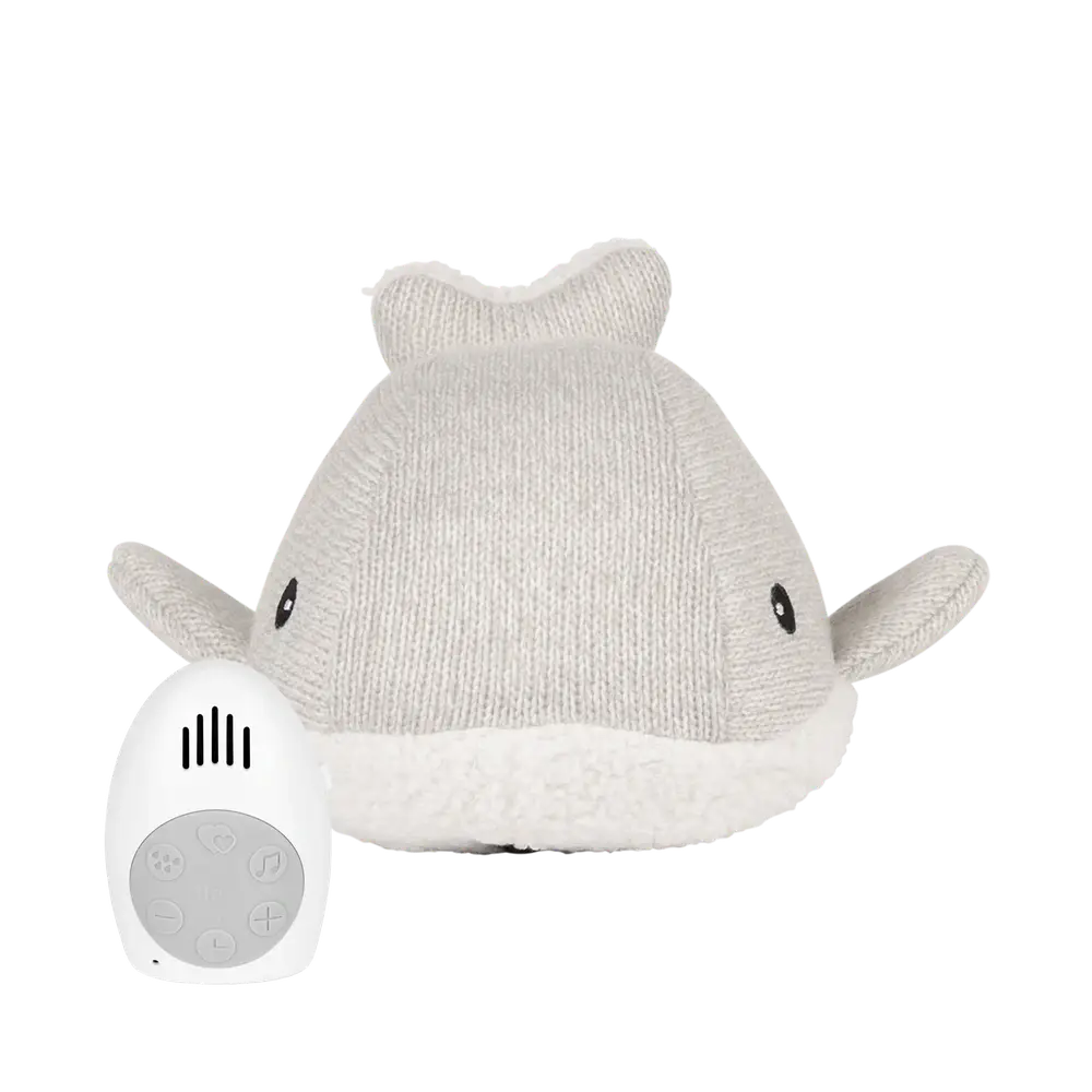 Doudou apaisant Moby - Baleine - Gris