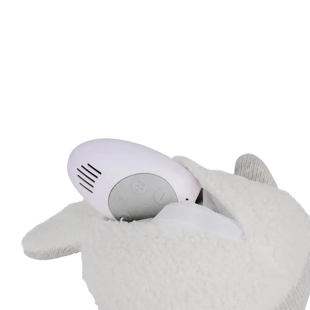 Doudou Hartslag Moby - Baleine - Gris