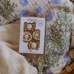 Pack de 4 premières tétines Frigg pour bébé - Floral Heart Cream T1