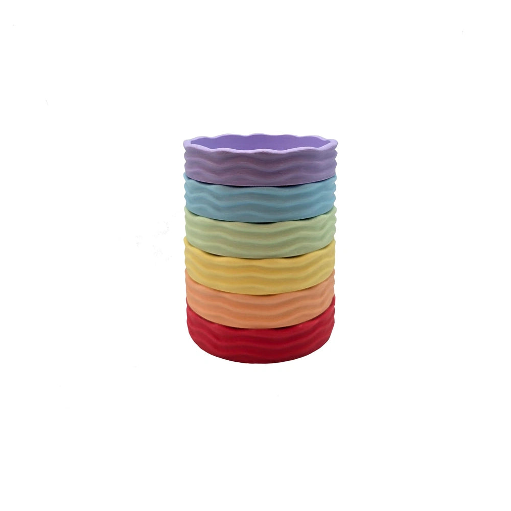 Grennn Coupelles de jeu colorées - Grennn x Little Botanic Label Vagues