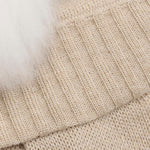 Huttelihut Bonnet en maille avec pompon en alpaga - Ciment