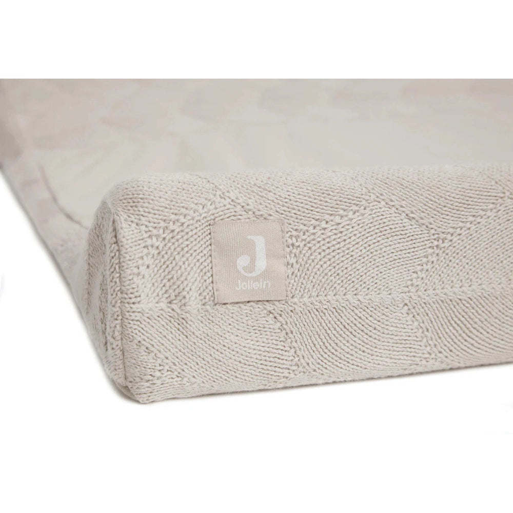Housse pour matelas à langer/coussin à langer en éponge 50x70cm - Shell Knit Nougat