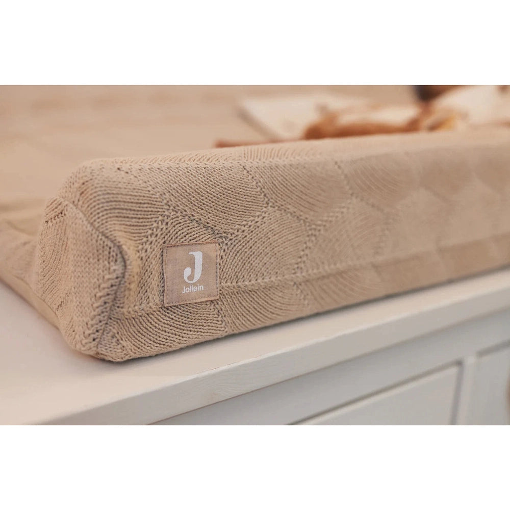 Housse pour matelas à langer/coussin de toilette en tissu éponge 50x70cm - Shell Knit Nougat