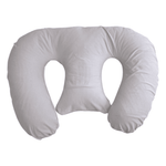 Coussin d’allaitement pour jumeaux en coton hydrophile gris clair