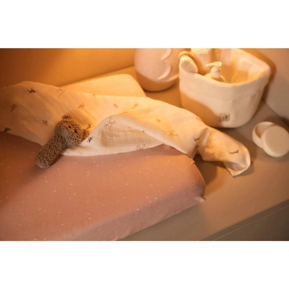 Jollein Housse de matelas à langer Jersey 50x70cm Twinkling - Rose sauvage
