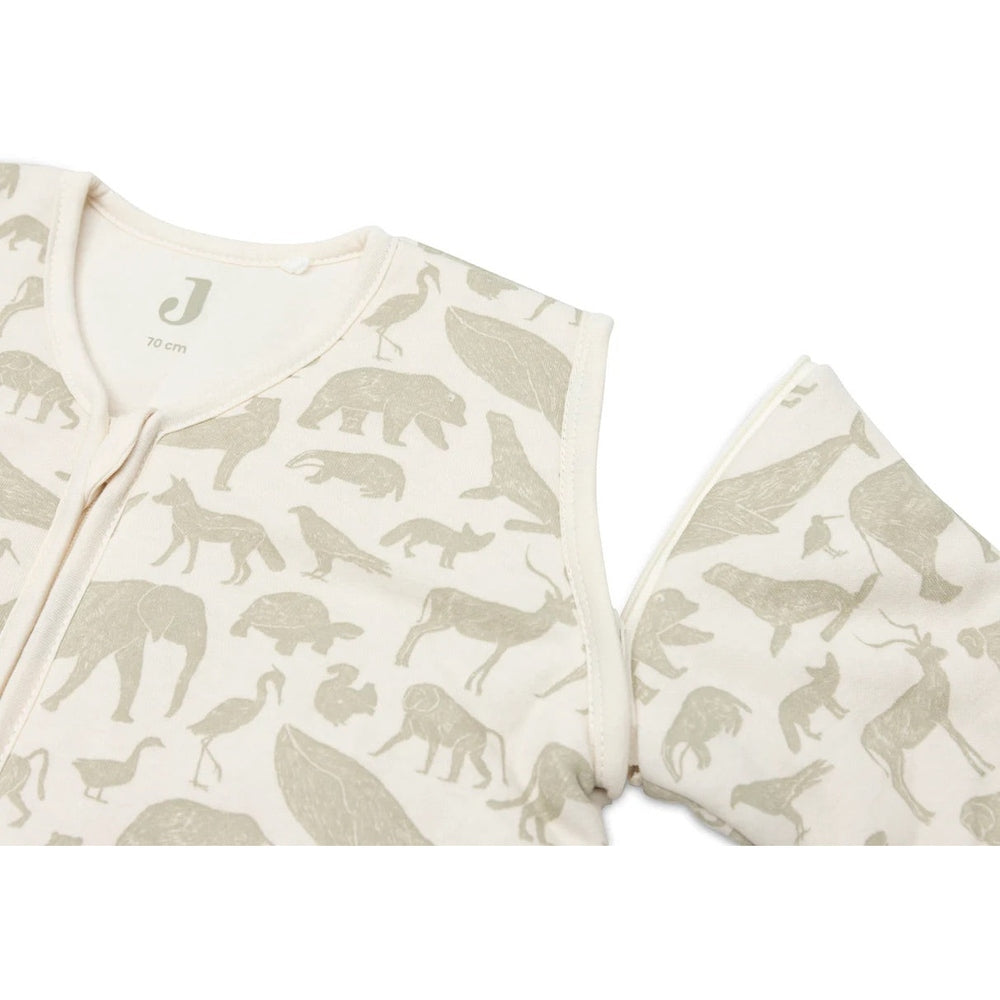 Jollein Gigoteuse d'hiver pour bébé avec manches amovibles 2,5 à 3,5 TOG - Animals Olive Green