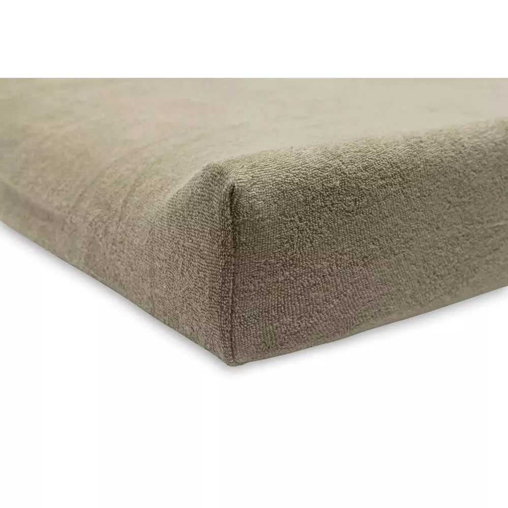 Housse de matelas à langer en tissu éponge 50x70cm - vert olive - lot de 2