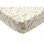 Drap-housse jersey 40/50x80/90cm animaux vert olive