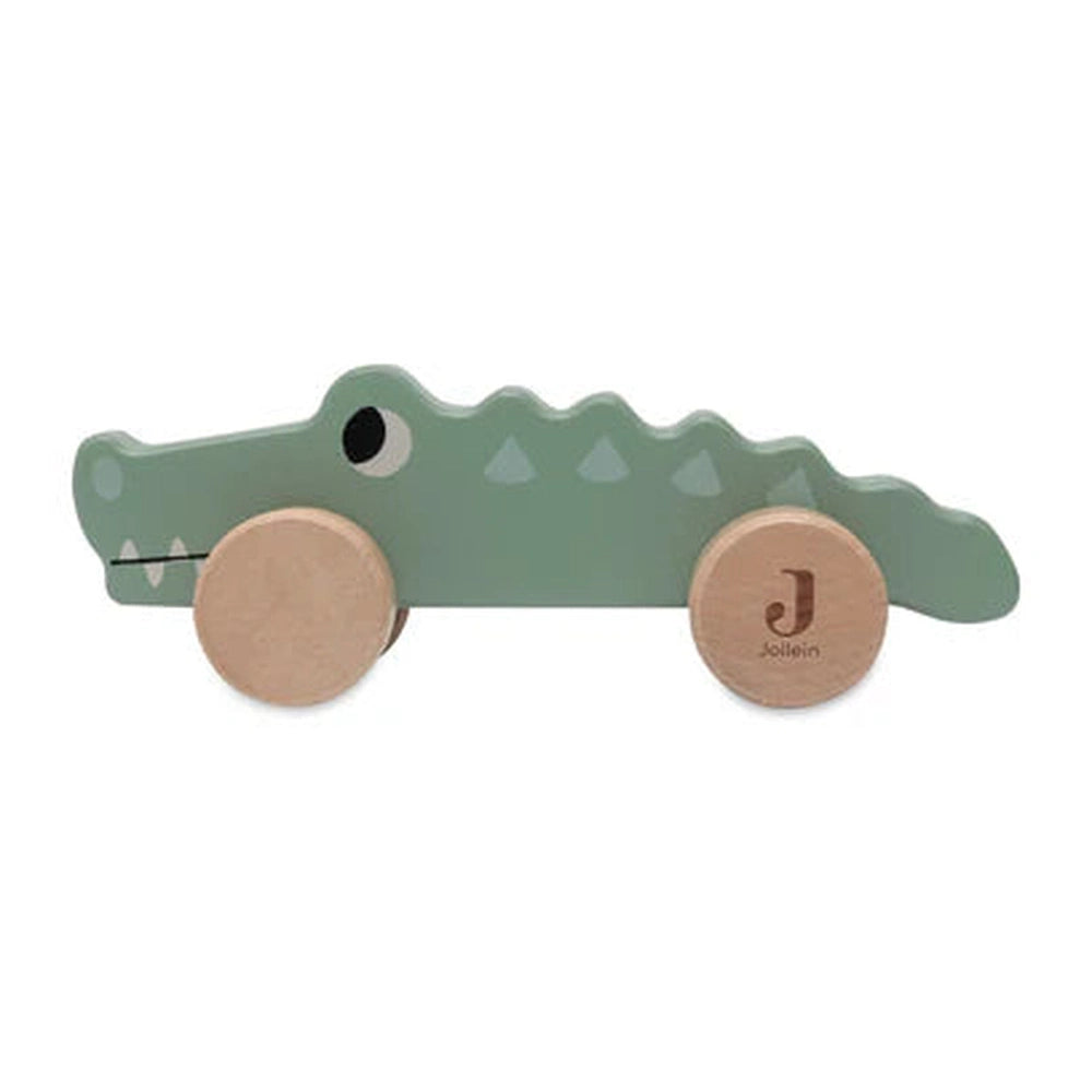 Jollein Crocodile en bois sur roues - Jungle Jambo