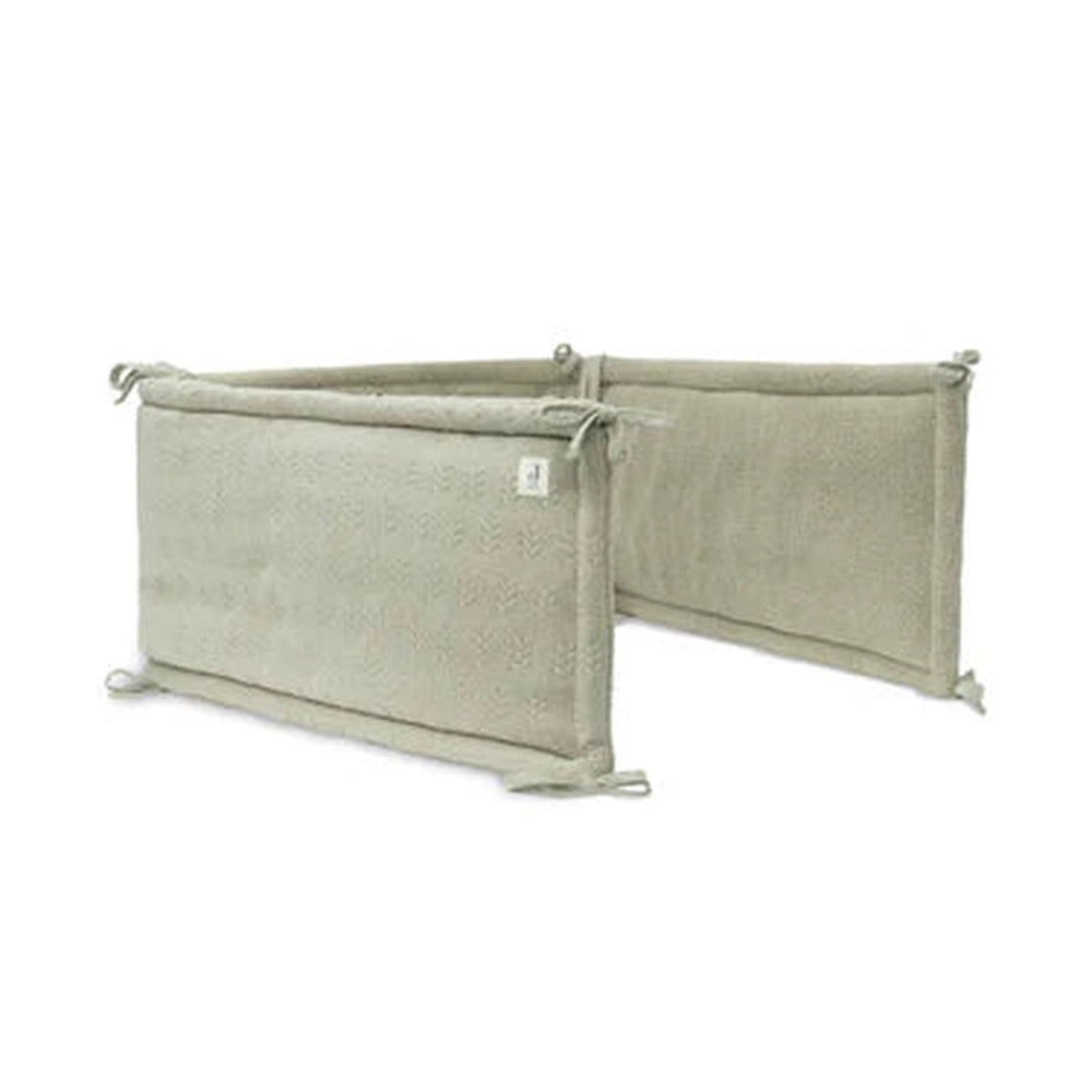 Jollein Tour de parc / tour de lit / tour de lit 180x30 cm - Soft Waves vert olive