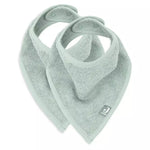 Bavoir bandana vert cendré, lot de 2