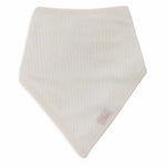 Jollein bavoir bandana - velours côtelé rose sauvage / ivoire, lot de 2