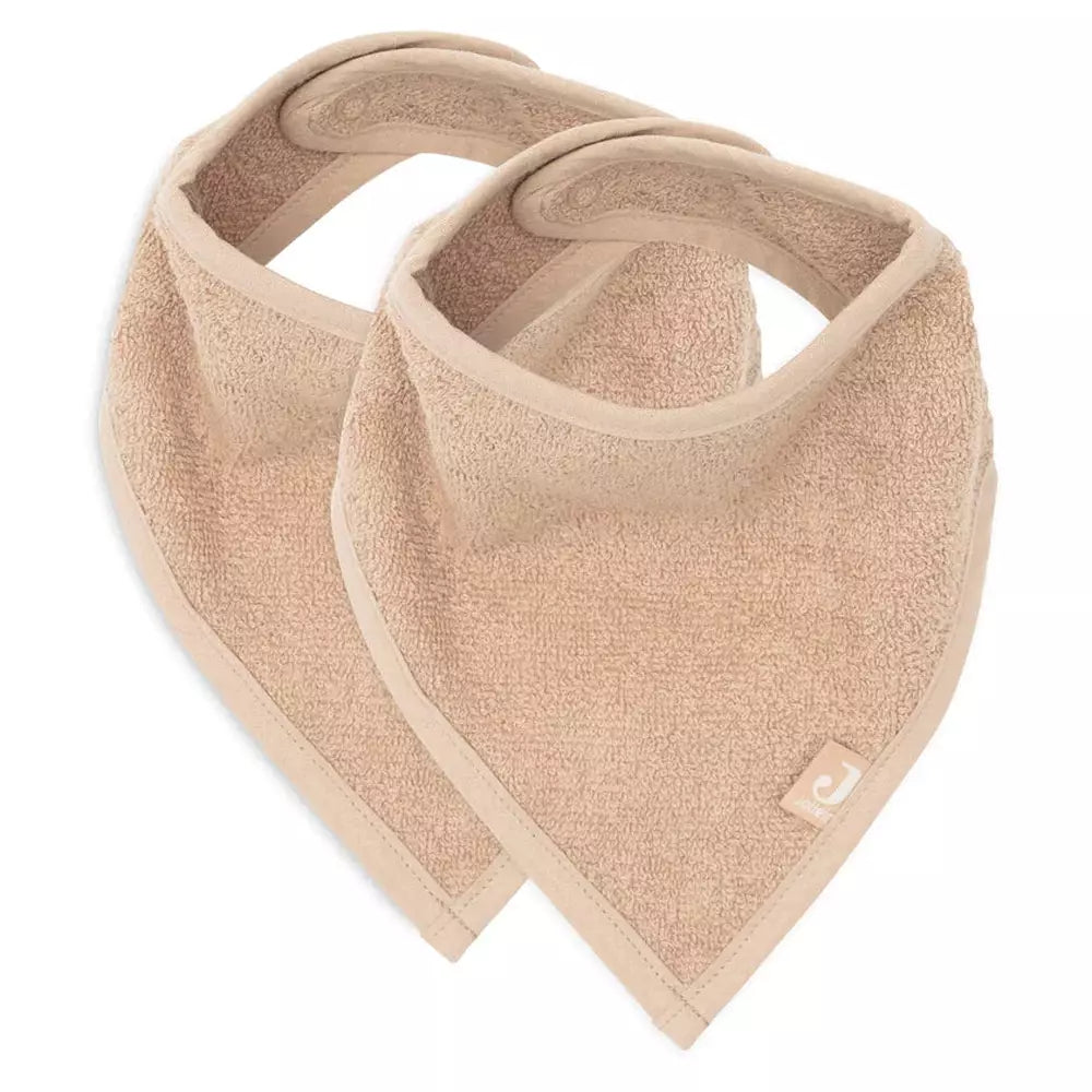 Bavoir bandana biscuit, lot de 2