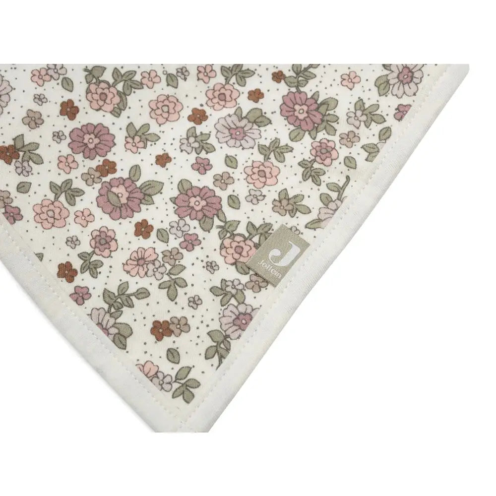 Jollein Bavoir bandana - Retro Flowers lot de 2