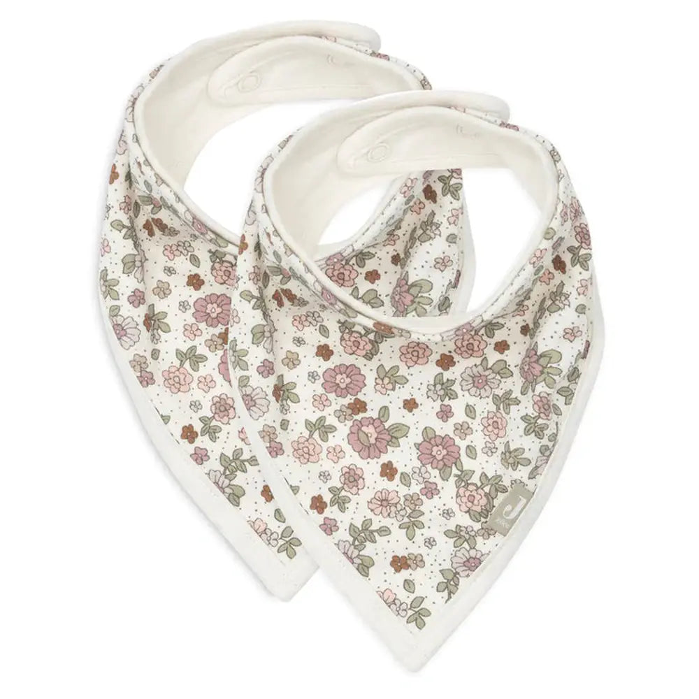 Jollein bavoir bandana - Retro Flowers lot de 2