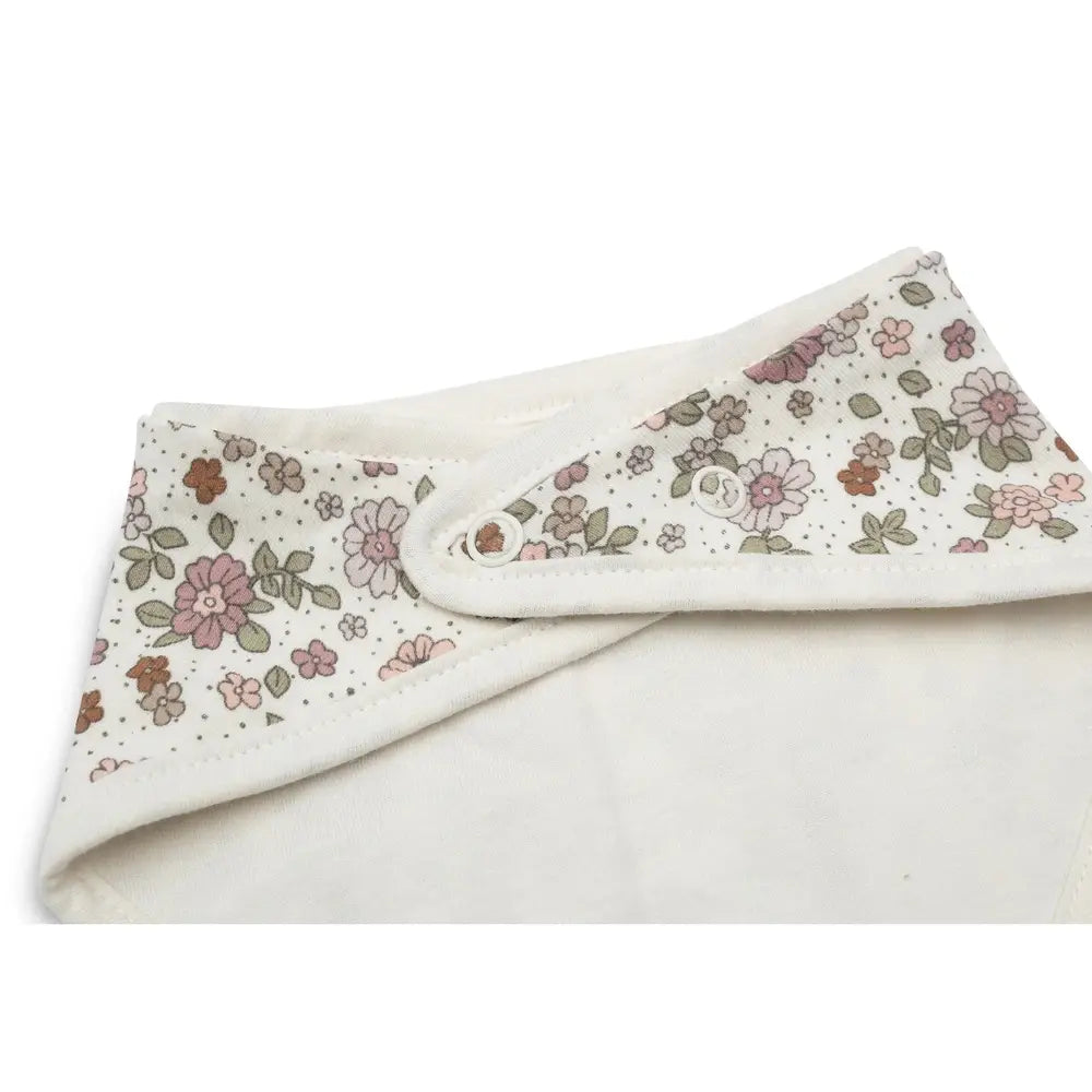 Bavoir bandana Jollein - Retro Flowers, lot de 2