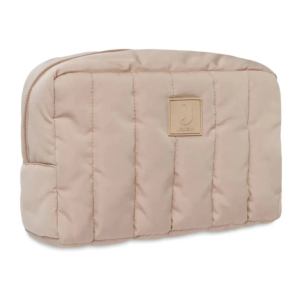Trousse de toilette / étui matelassé - Biscuit