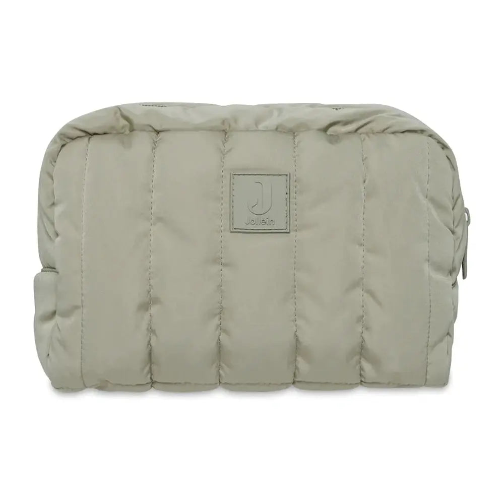 Trousse de toilette / étui matelassé - vert olive