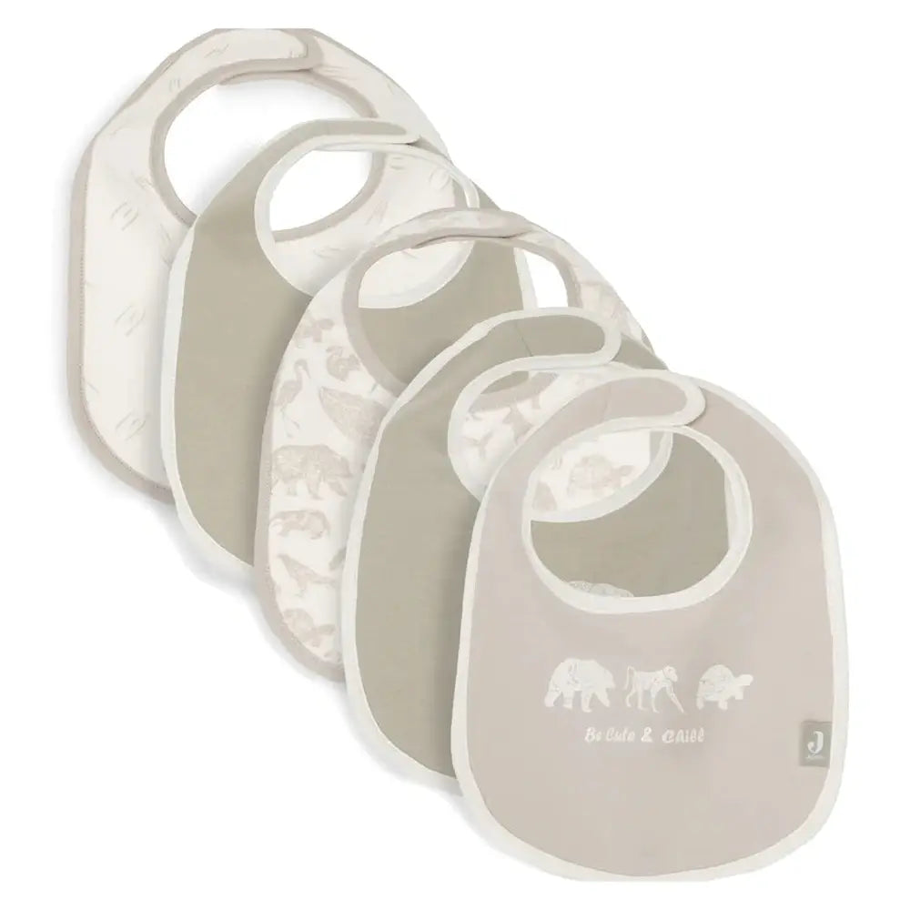 Jollein lot de 5 bavoirs - Animaux