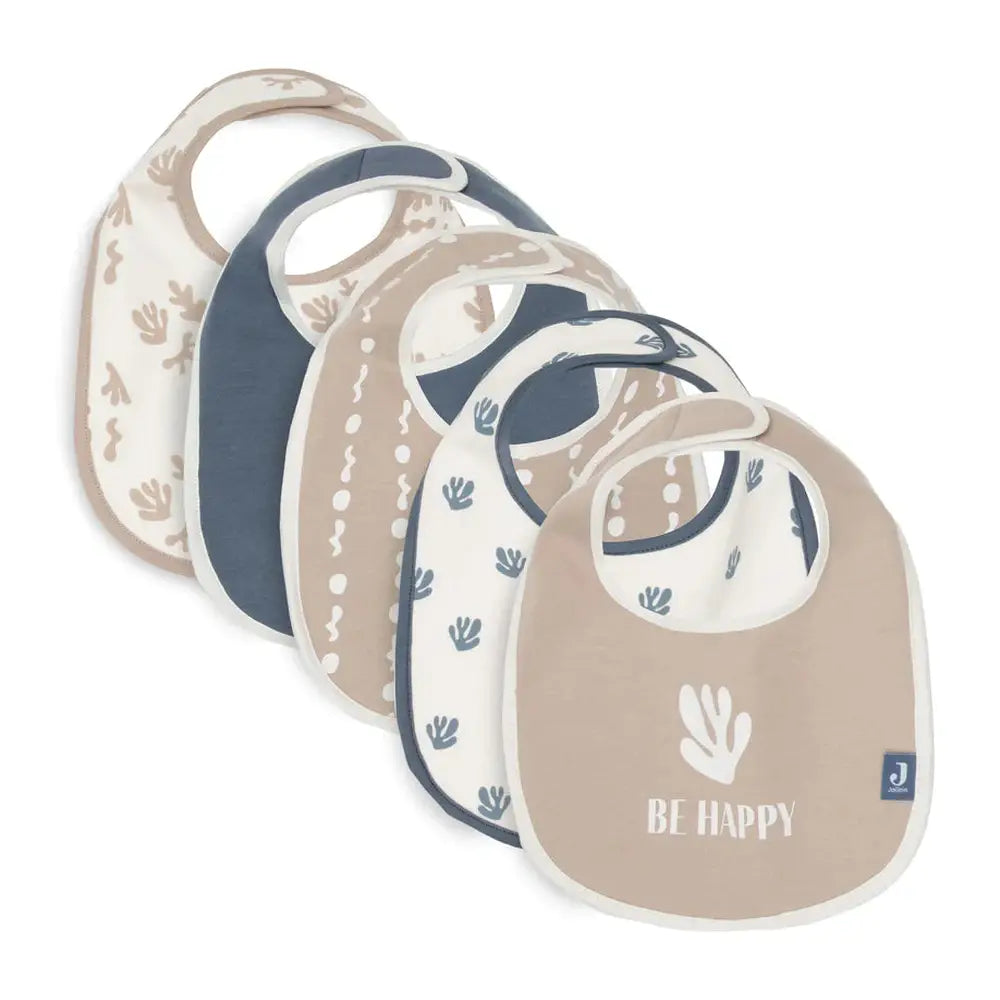 Jollein lot de 5 bavoirs - Funky