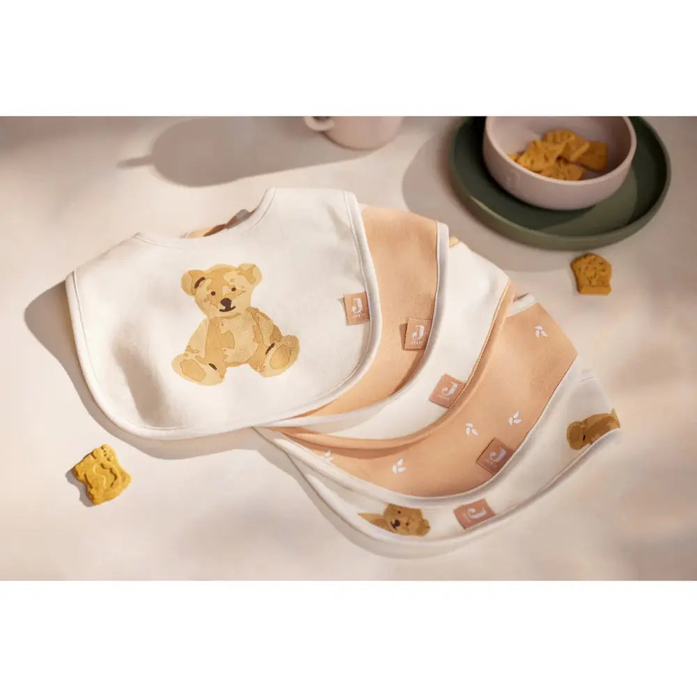 Jollein lot de 5 bavoirs - Teddy