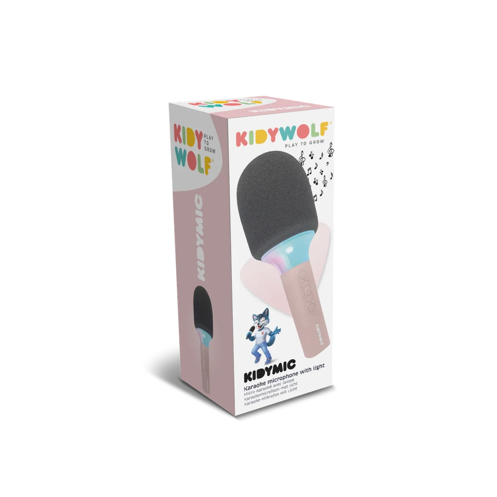 Kidywolf Kidymic Microphone pour enfant rose