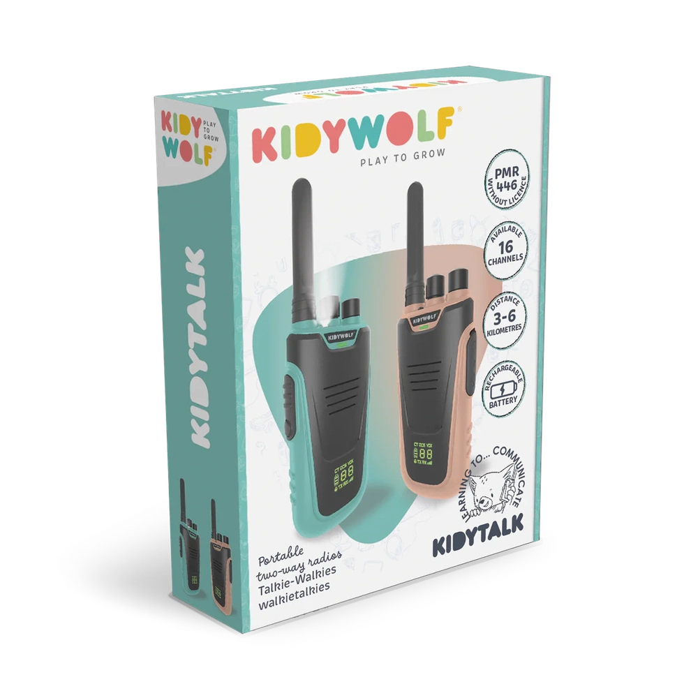 Kidywolf Kidytalk talkies-walkies - Nude / Cyan