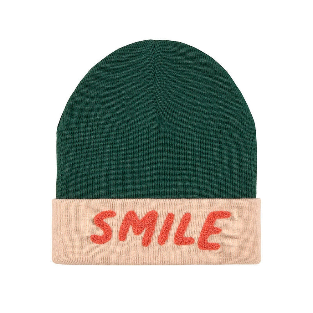 Bonnet Lässig Little Gang Smile - Vert océan / Rose clair