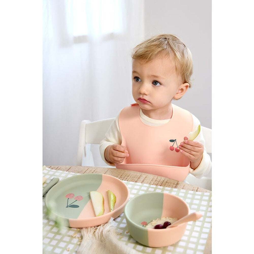Lässig Petite assiette en silicone - Happy Fruits Cherry