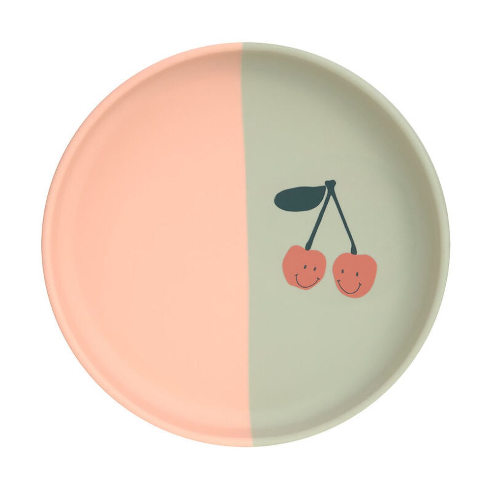 Lässig Assiette en silicone - Happy Fruits Cerise
