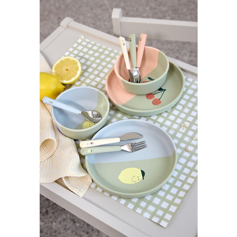 Lässig Assiette en silicone - Happy Fruits Citron