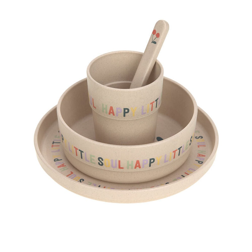 Lässig – Set de repas PP/Cellulose Happy Fruits Cerise