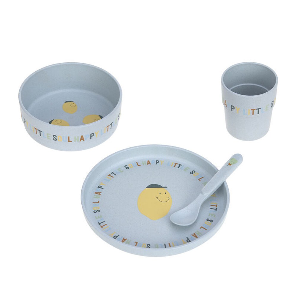 Lässig – Set de repas en PP/cellulose Happy Fruits Citron