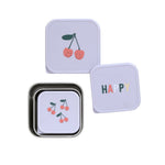 Lässig Set de 3 boîtes à goûter inoxydables - Happy Fruits Cherry