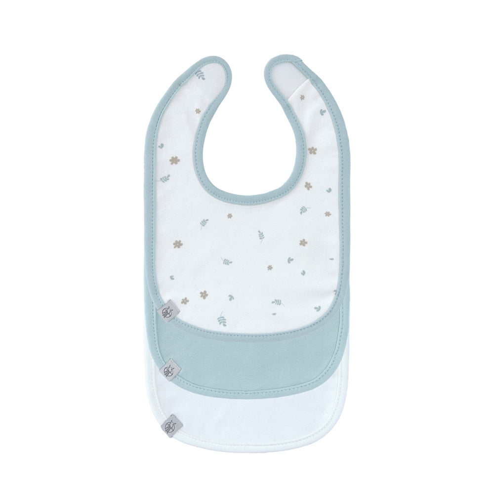 Lässig Lot de 3 bavoirs nouveau-né GOTS - Floral