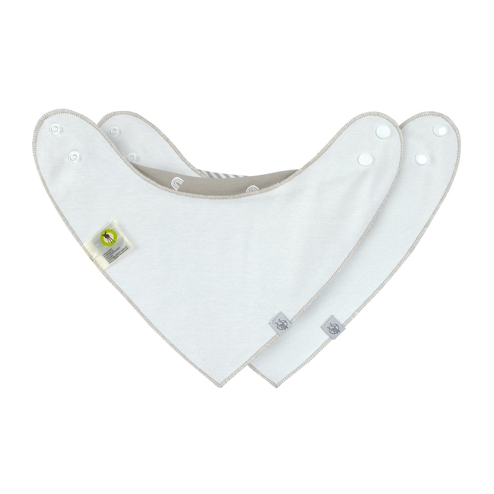 Bavoirs bandana bébé Lässig, 2 pièces - Arc-en-ciel/ Beige