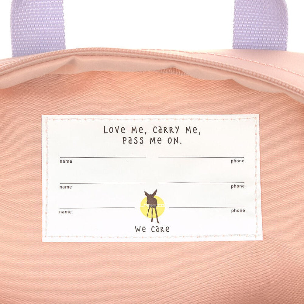 Petit sac à dos carré Lässig Mini Square Backpack Little Gang - Cerise-Pêche