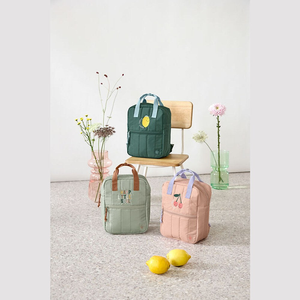 Lässig mini sac à dos carré Little Gang - Cherry Peach